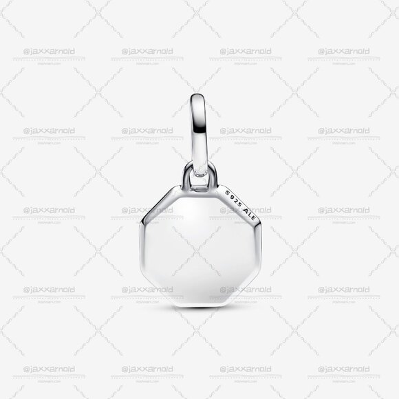 Pandora Turquoise-coloured Engravable Mini Medallion Charm - Picture 4 of 7